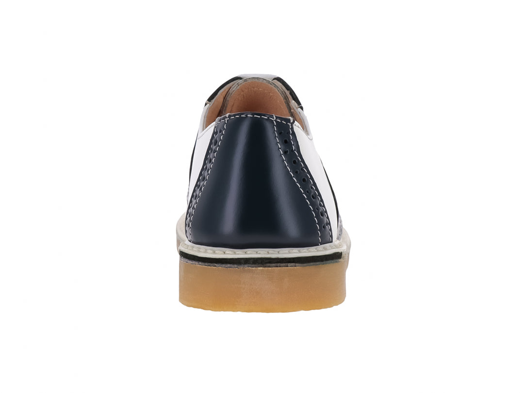 Zapatos Escolares Elefante Bicolor Blanco y Marino para Niña