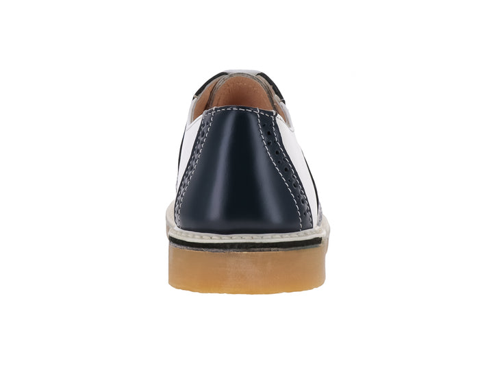 Zapatos Escolares Elefante Bicolor Blanco y Marino para Niña