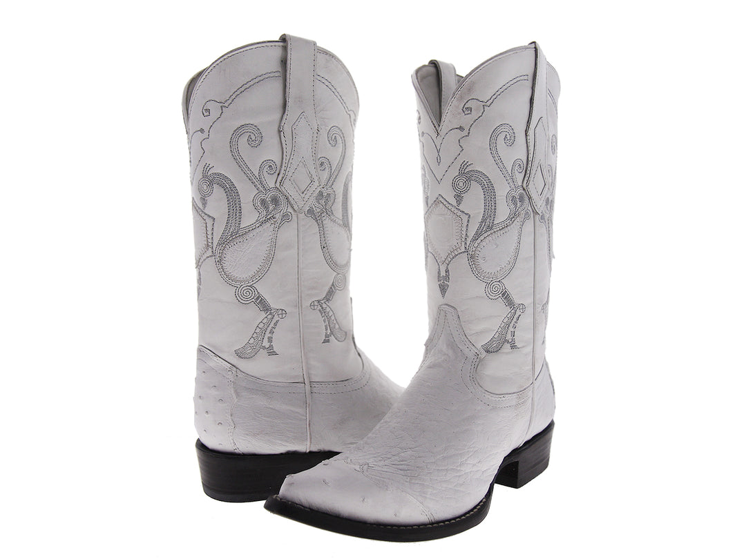 Botas Vaqueras Cuadra Blanco Hombre