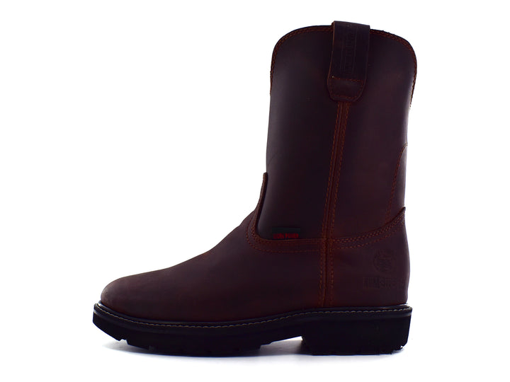 Par de botas Roper de cuero color chocolate con suela negra.