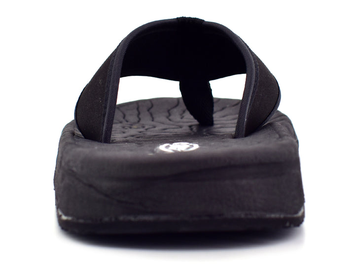 Par de sandalias CARAY FLEX color negro con diseño ergonómico y suela texturizada.