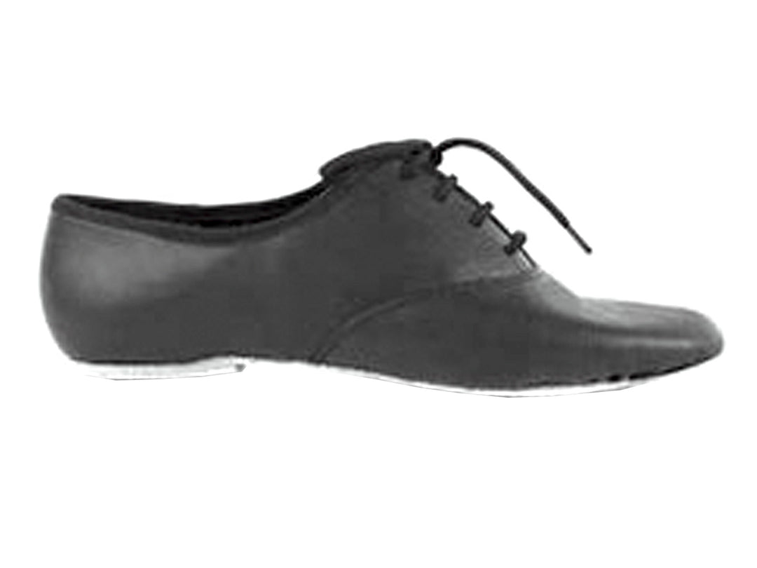 Zapato de jazz color negro para niño con agujetas.
