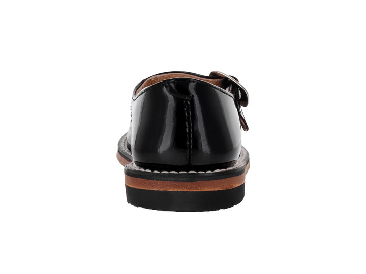 Zapatos Escolares Elefante para Niña en Charol Negro
