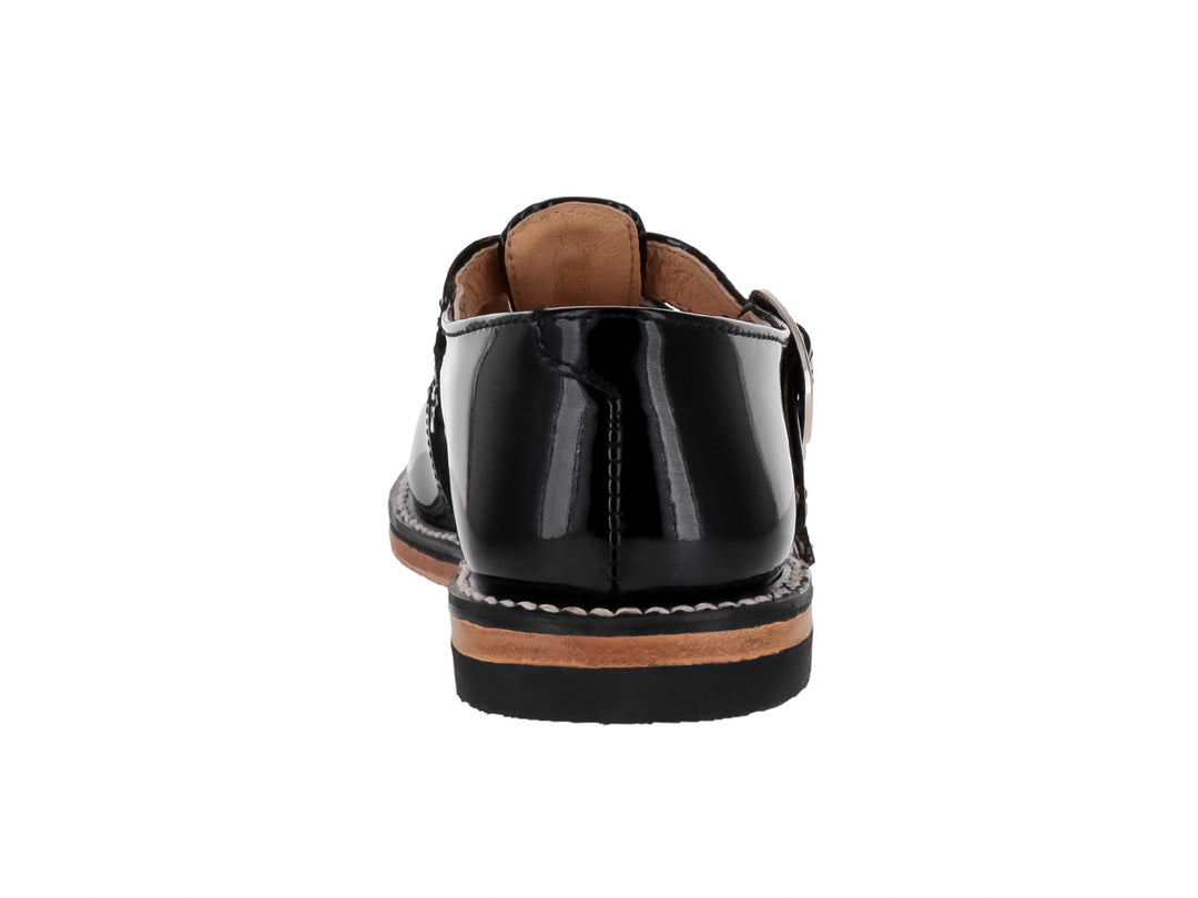 Zapatos Escolares Elefante para Niña en Charol Negro