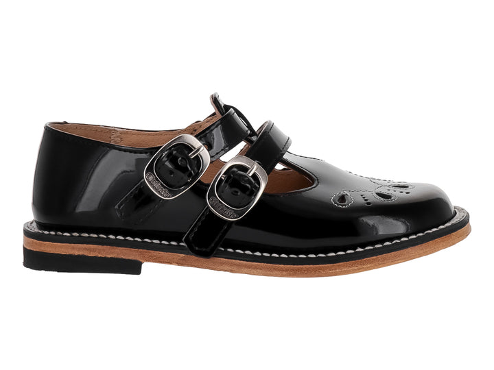 Zapatos Escolares Elefante Negros de Charol para Niña
