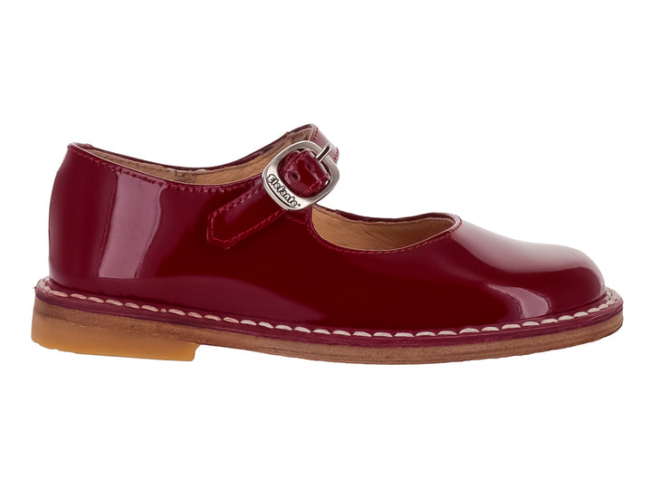Zapatos Escolares Elefante para Niña en Charol Rojo