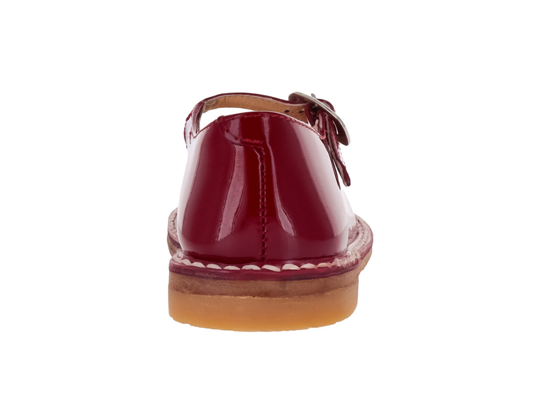 Zapatos Escolares Elefante para Niña en Charol Rojo