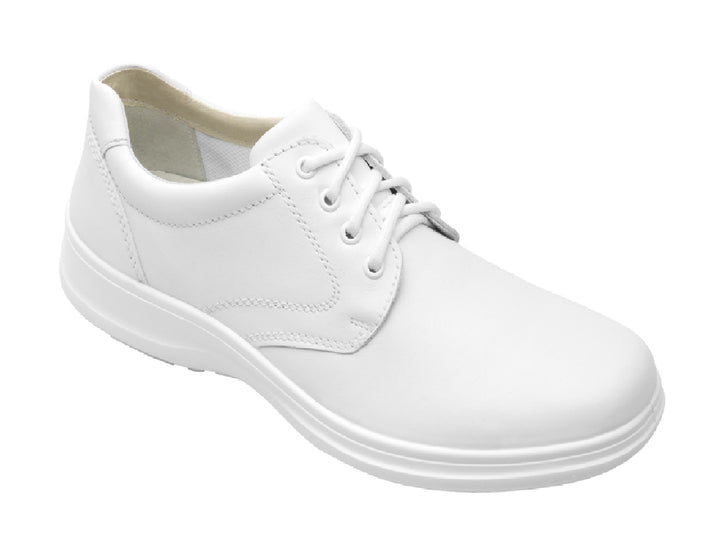 Zapato Flexi Kaiser para hombre en color blanco, estilo casual con agujetas y suela blanca.