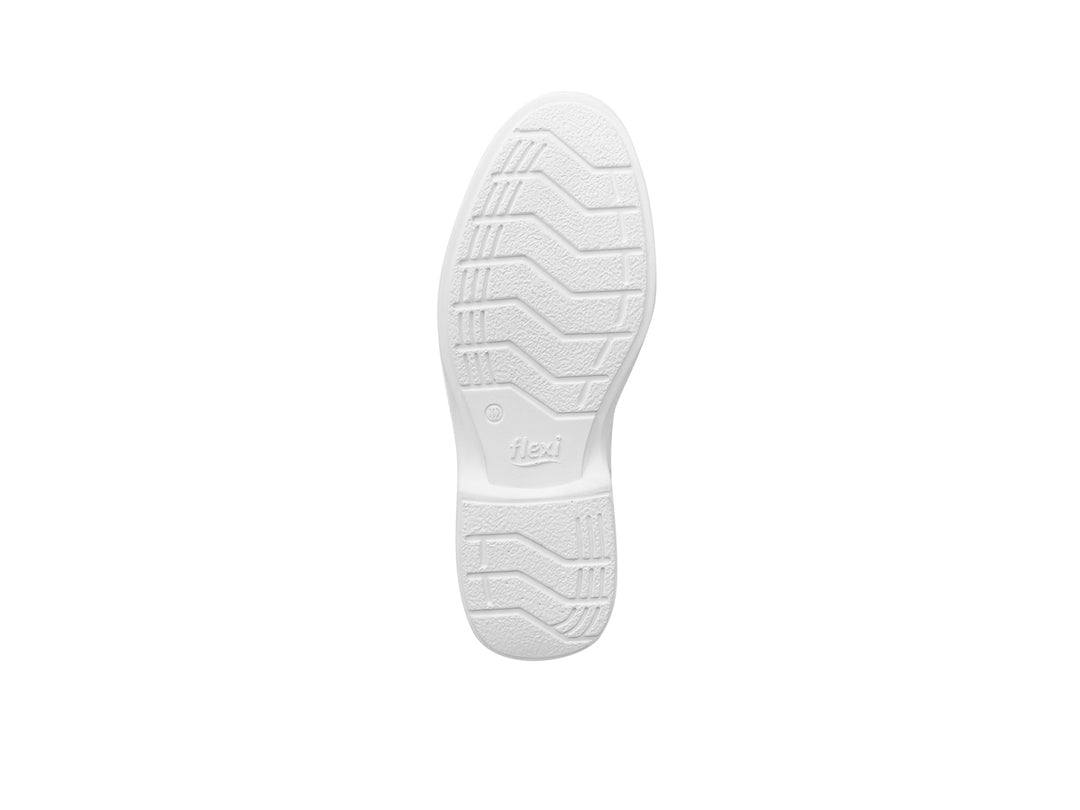 Zapato Flexi Kaiser para hombre en color blanco, estilo casual con agujetas y suela blanca.