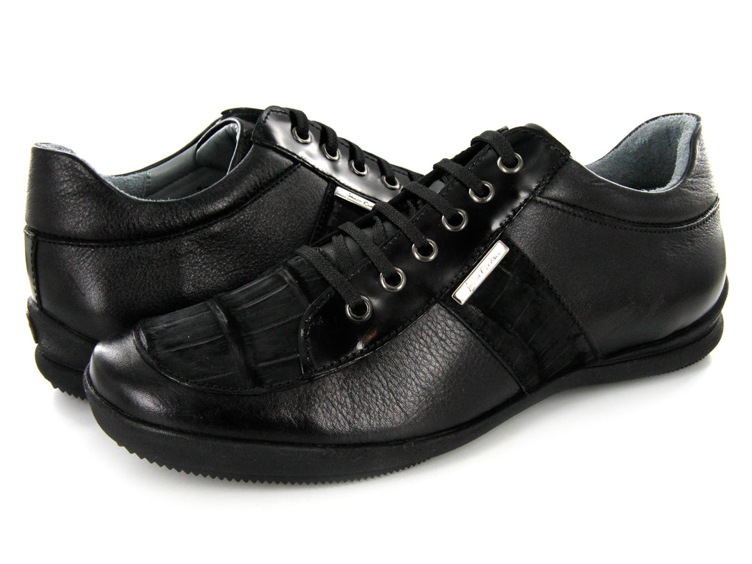 Zapatos Cuadra Negro Piel Niloticus Hombre