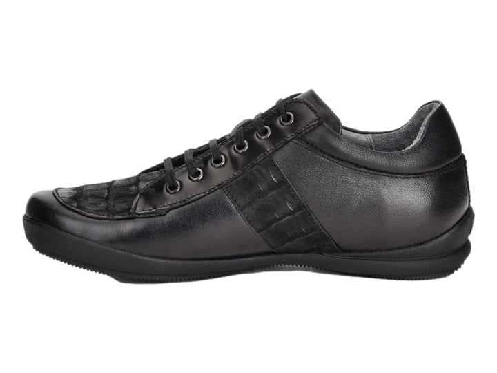 Zapatos Cuadra Negro Piel Niloticus Hombre