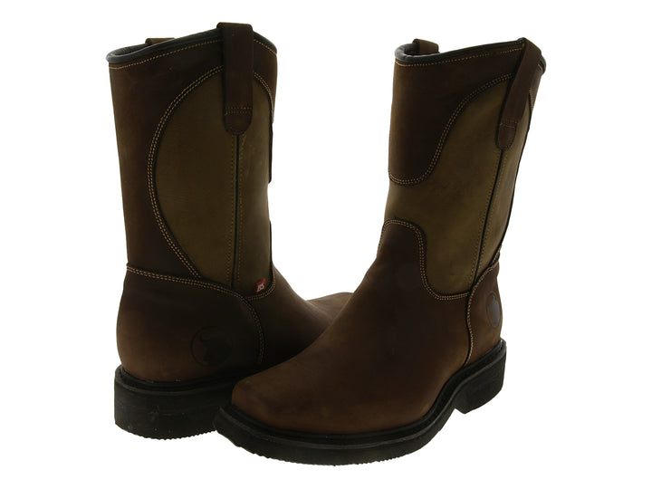 Botas Israel Boots Hornet para hombre en colores café y tan con suela negra.