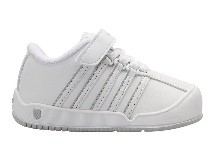 Tenis K-Swiss Ontare VLC para Niño Color Blanco y Plata