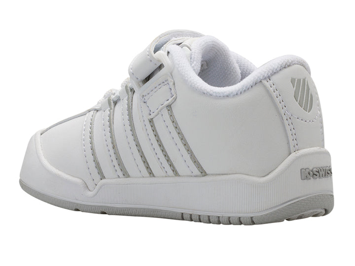 Tenis K-Swiss Ontare VLC para Niño Color Blanco y Plata