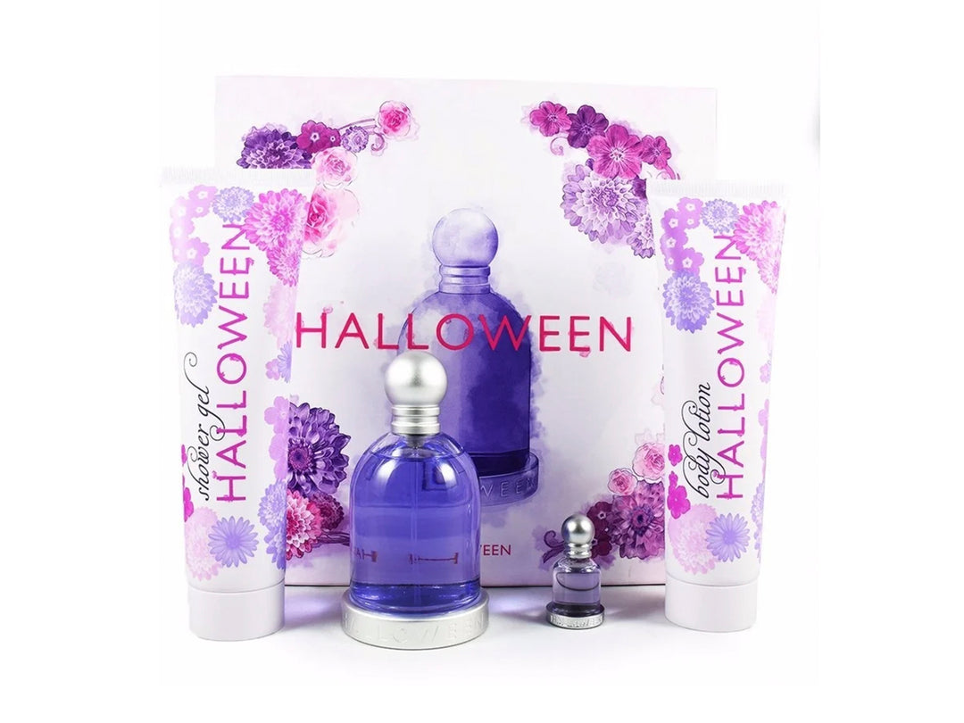Set de Perfumería J. Del Pozo Halloween Morado 4 Piezas