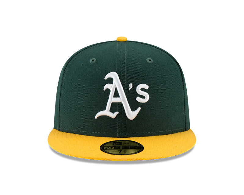 Gorra de béisbol New Era verde con visera amarilla y logotipo &