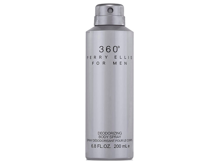 Set de regalo Perry Ellis 360 para Hombre con cuatro piezas en tonos azul y plata.