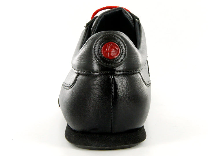 Zapatos Cuadra Negro y Rojo en Piel de Avestruz y Lizard