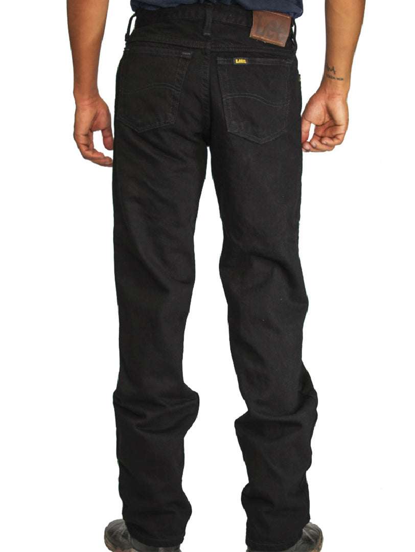 Pantalones jeans LEE para hombre en color negro, corte recto.