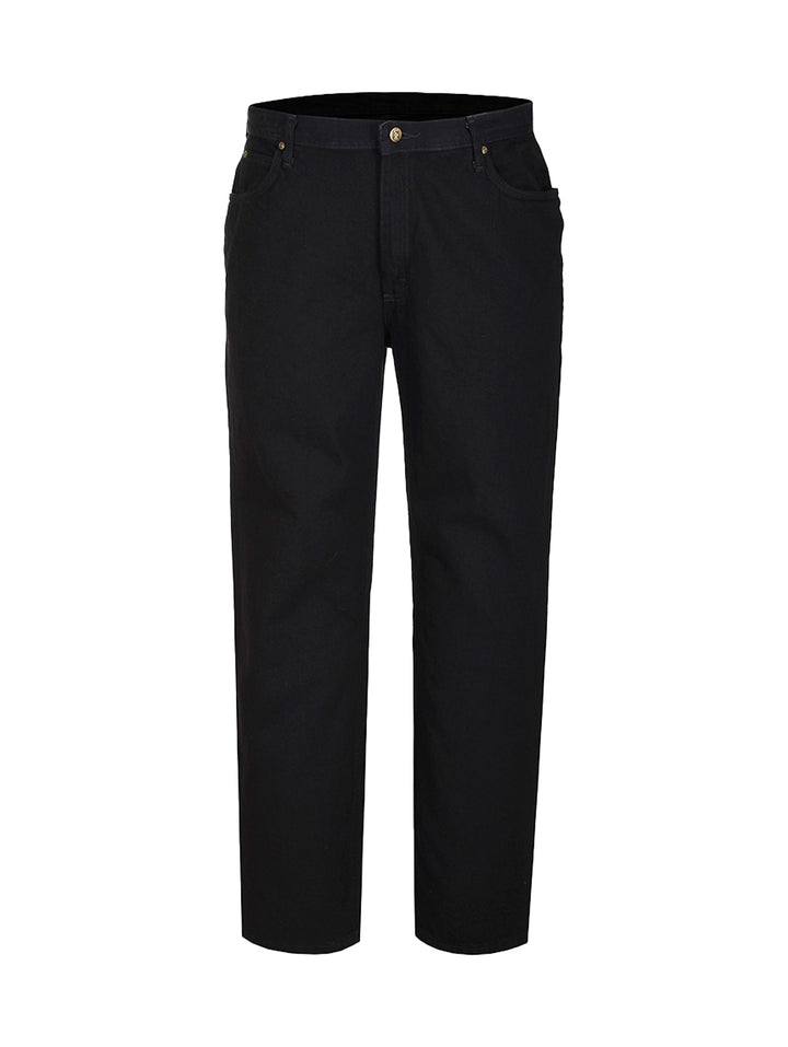 Pantalones jeans Lee para hombre en color negro, corte recto y estilo casual.