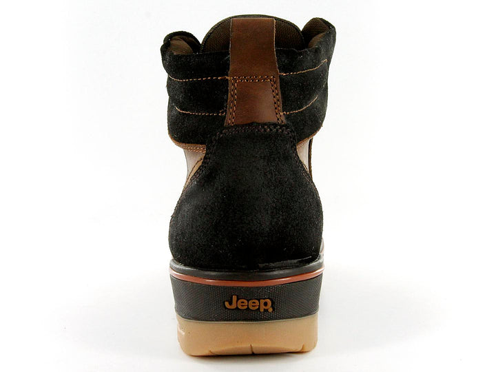 Bota Jeep color bronce con detalles en negro y suela robusta para hombre.