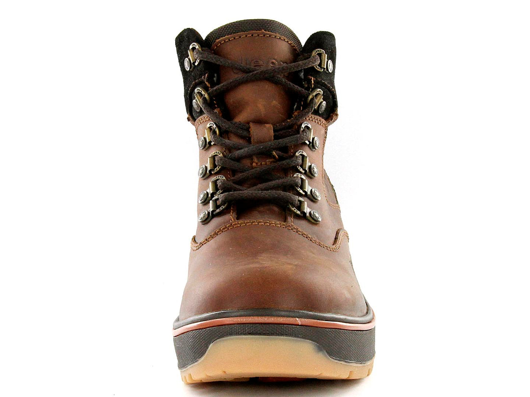 Bota Jeep color bronce con detalles en negro y suela robusta para hombre.