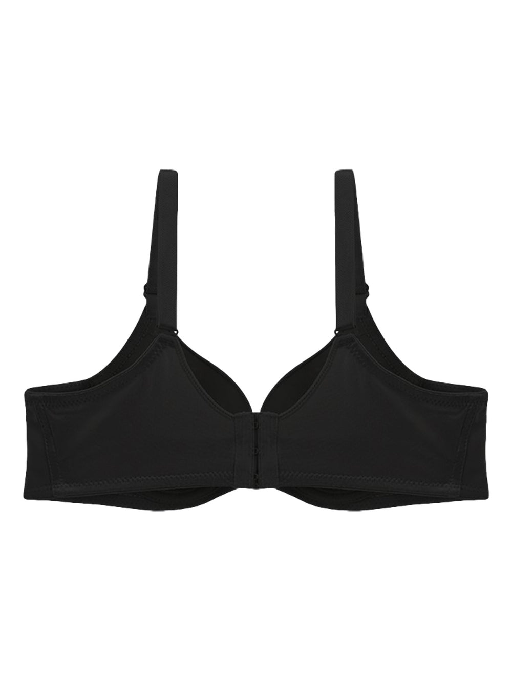 Brasier color negro para mujer con tirantes y copas lisas.