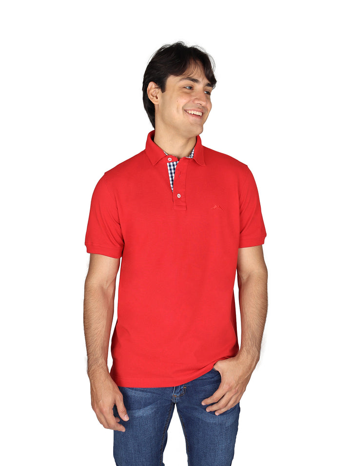 Playera Polo White Peak Rojo para Hombre