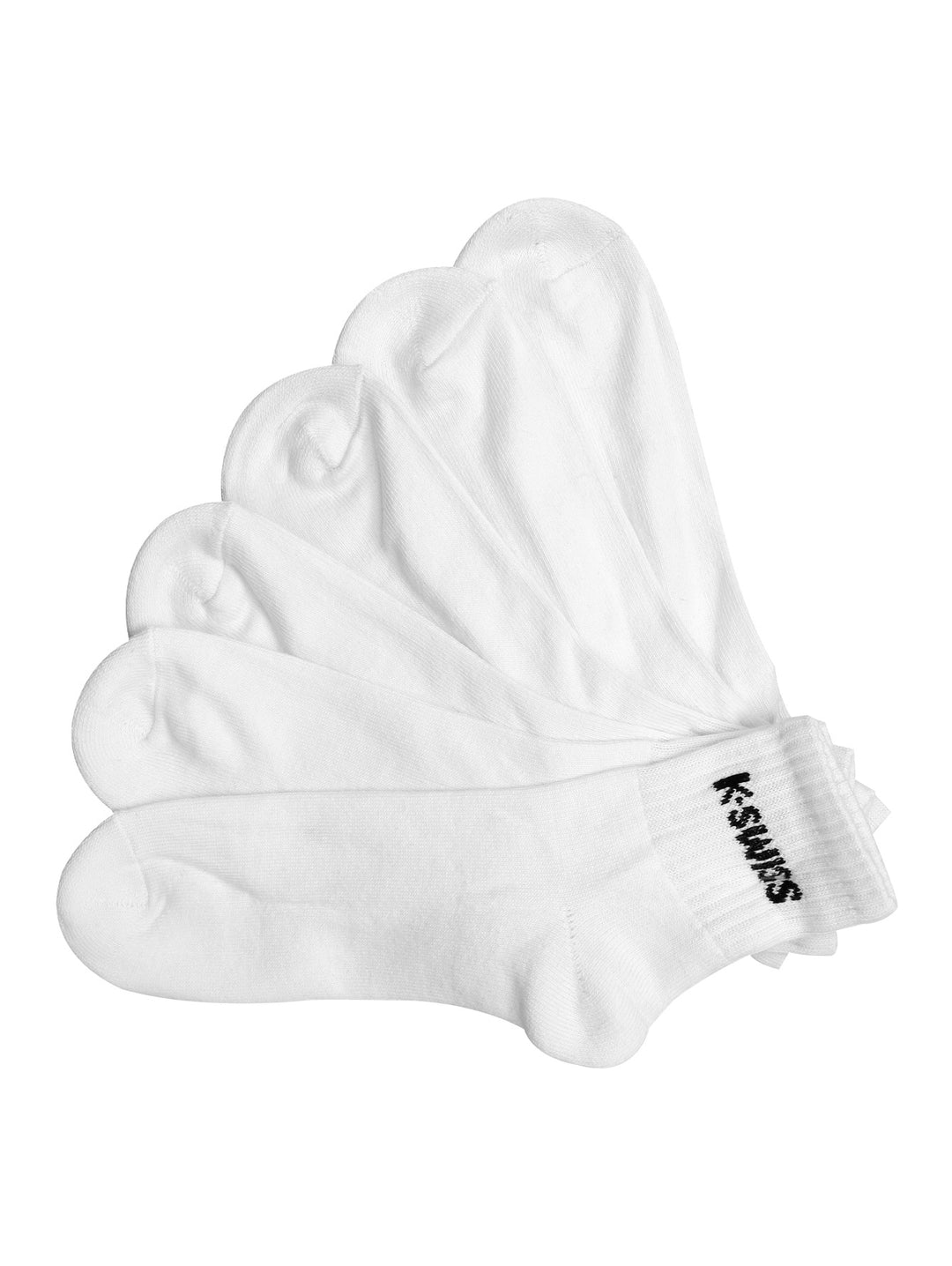 Paquete de calcetines blancos K-Swiss para hombre.