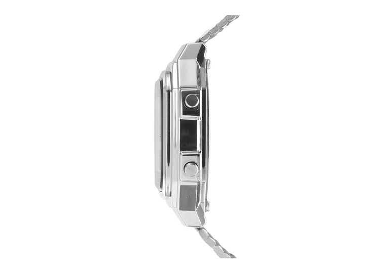 Reloj digital Casio A-178WA para hombre en color plata con correa de metal y pantalla rectangular.