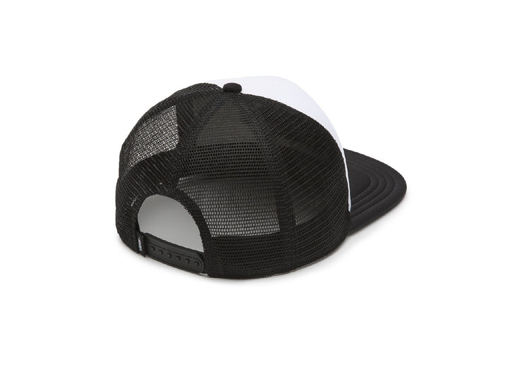 Gorra trucker Vans en colores blanco y negro con parche central &