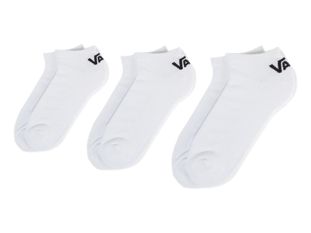 Paquete de tres pares de calcetines cortos color blanco de la marca Vans.