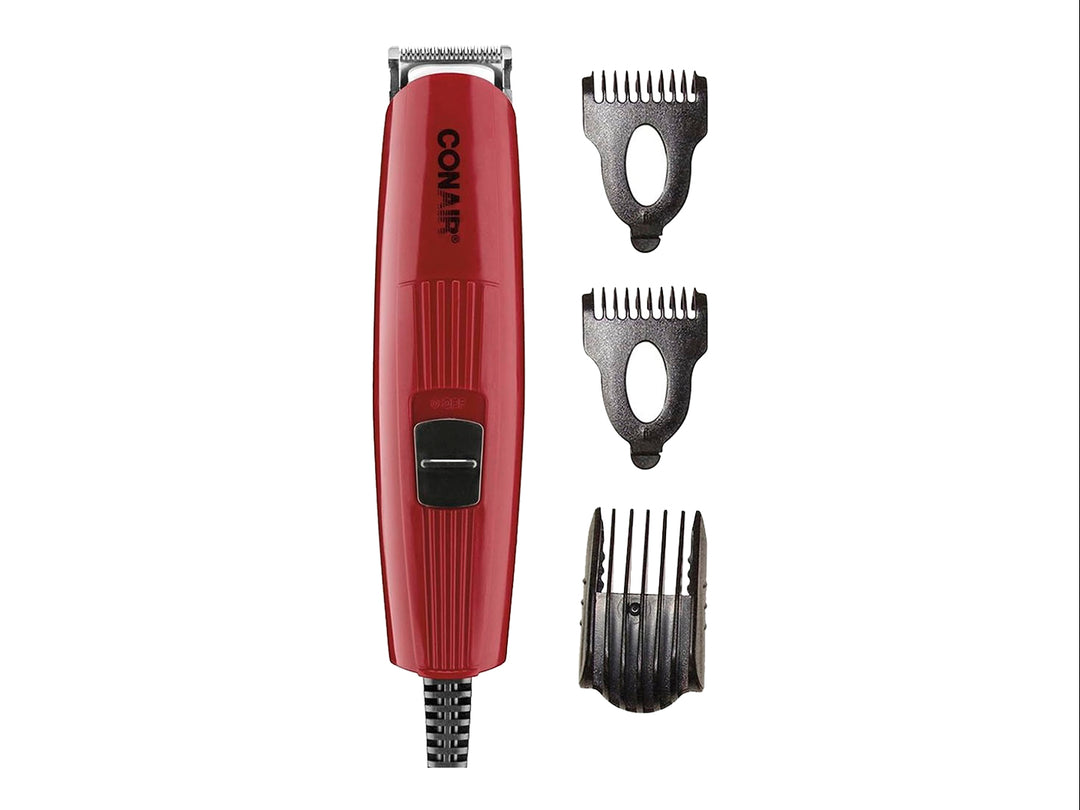 Recortadora de Barba Conair GMT8RCSES Roja con Set de 5 Piezas