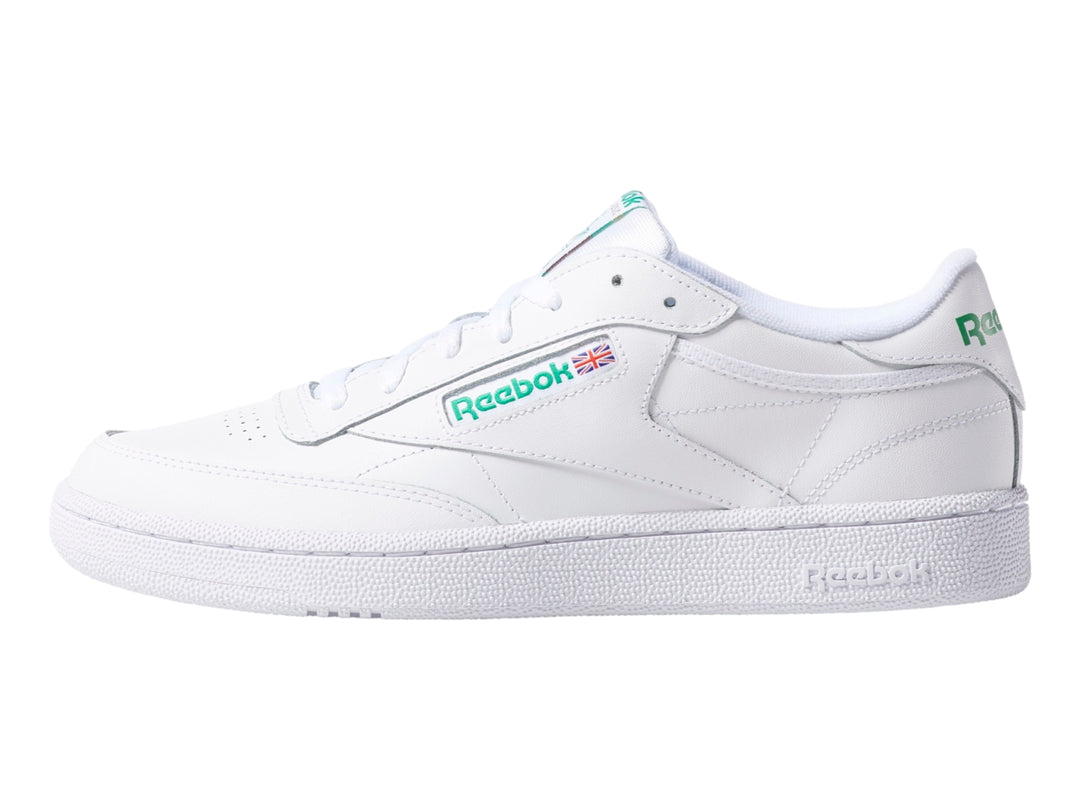 Tenis Reebok Club C 85 Blancos con Verde para Hombre