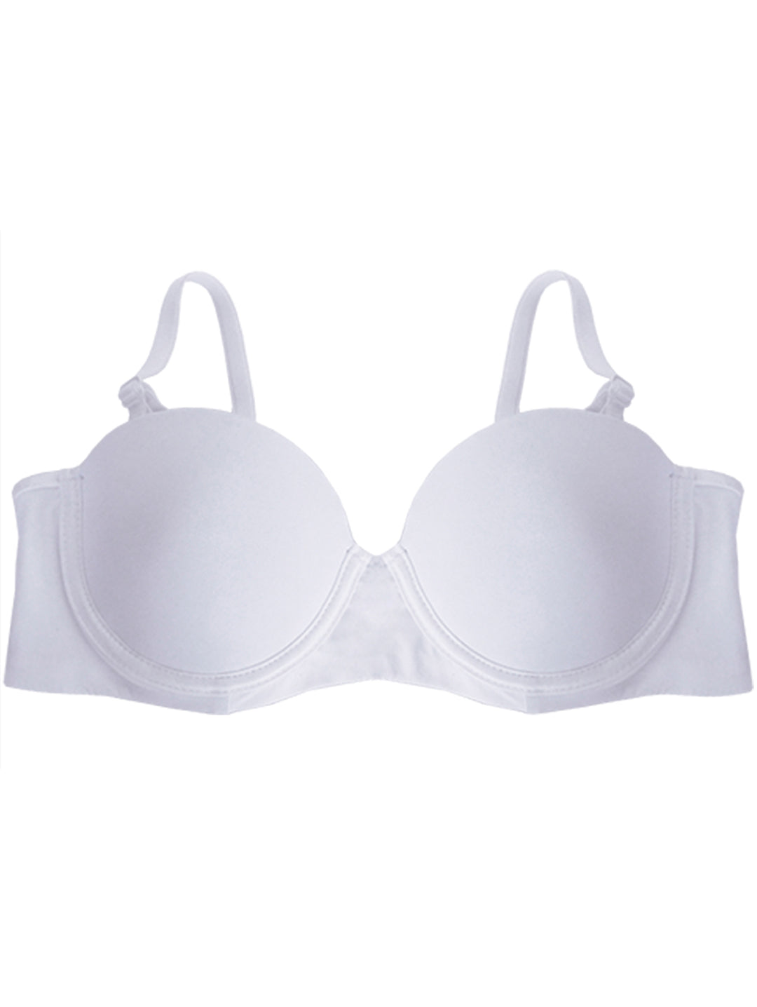Brasier blanco de la marca Carnival para mujer con tirantes y copas lisas.