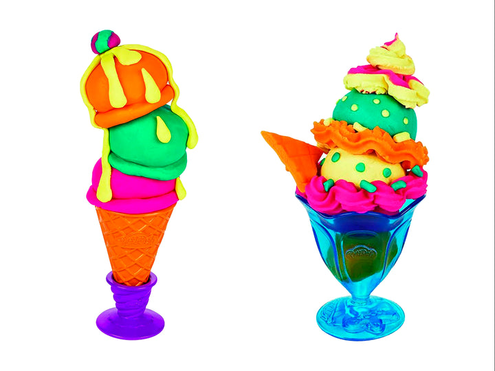 Set de juego Play-Doh Kitchen Creations Delicias Heladas con moldes y masa multicolor en empaque