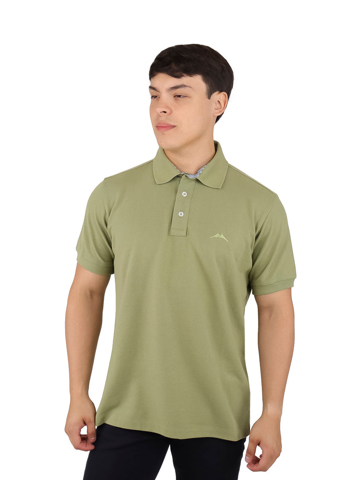 Playera Polo Pique White Peak Color Verde Hoja