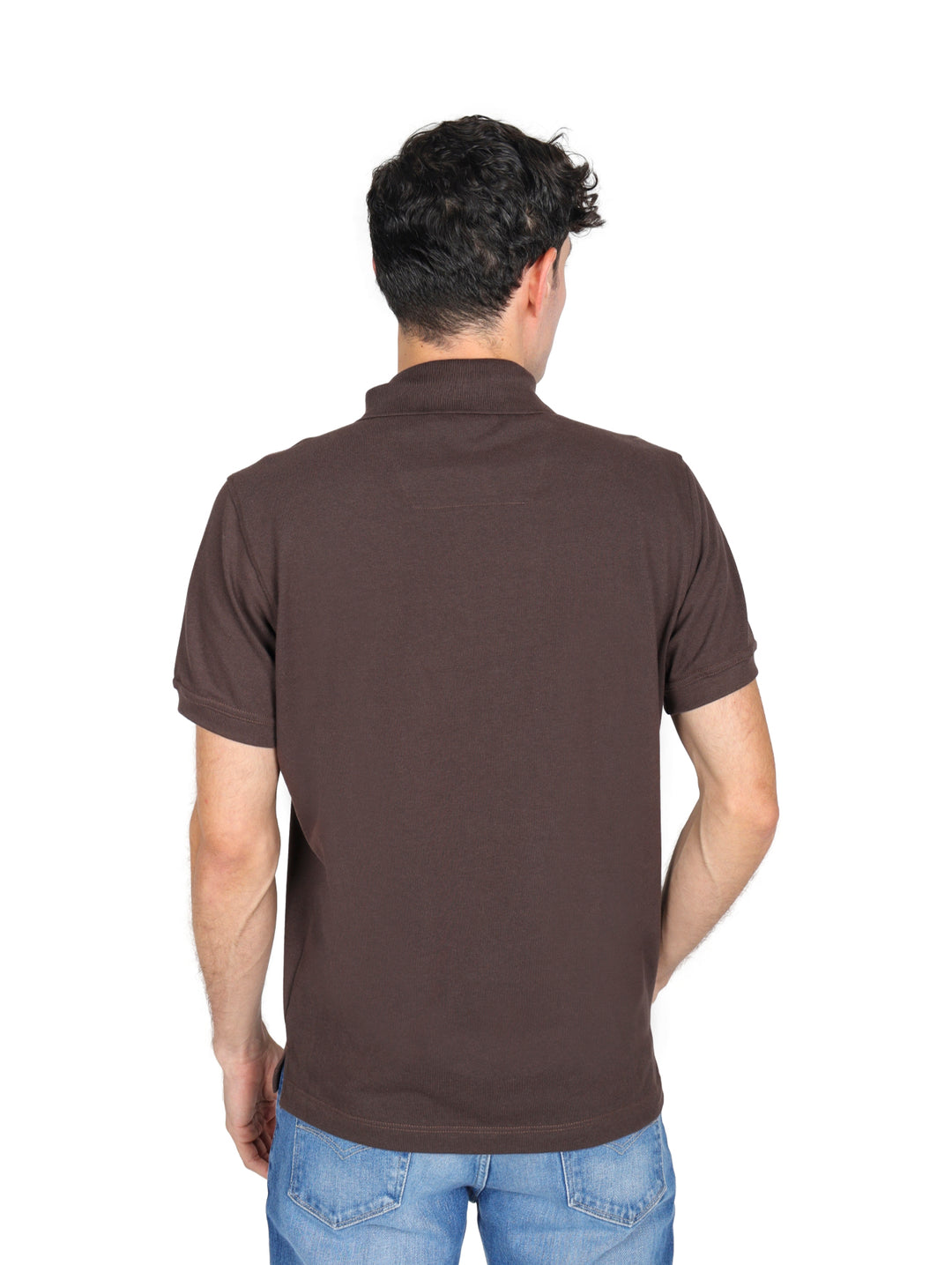Playera Polo Pique White Peak Color Café