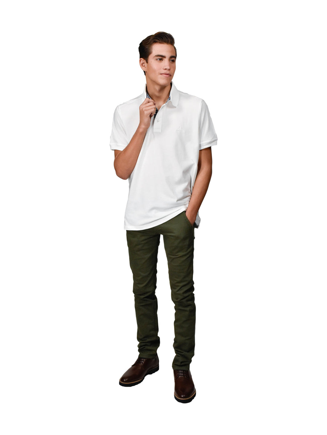 Playera Polo White Peak Classic Fit Blanco