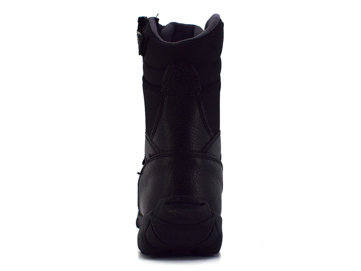 Bota táctica Marco Delli color negro de caña alta con suela robusta y cierre de cordones.