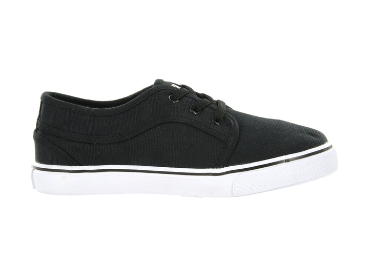 Tenis casuales K-SWISS para niño en color negro con suela blanca y agujetas.