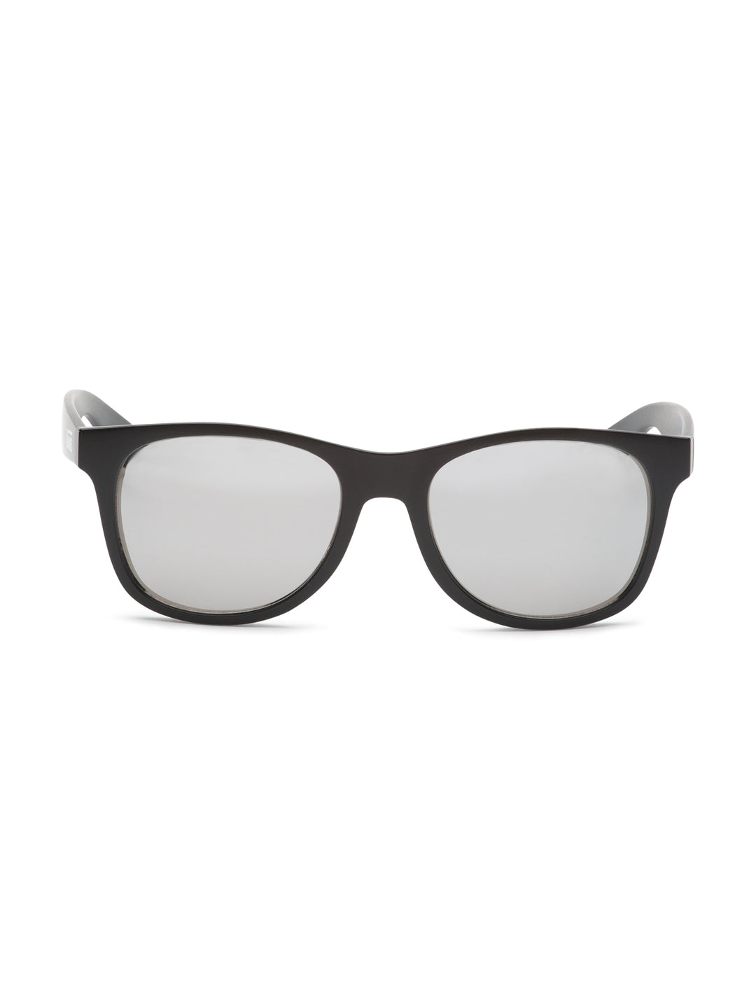 Lentes de sol Vans Spicoli 4 Shades color negro mate con cristales espejados plateados.