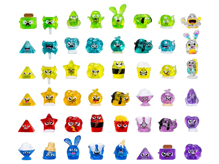 Empaque colorido de figurillas sorpresa Hanazuki de Hasbro con personajes ilustrados.