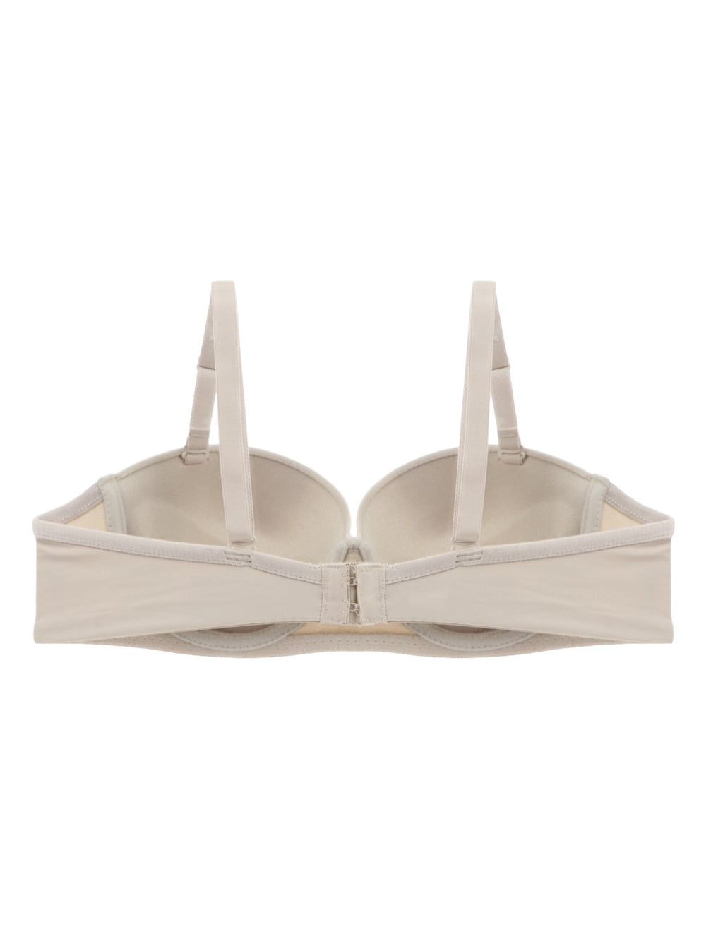 Brasier color beige para mujer con copas lisas y tirantes ajustables.