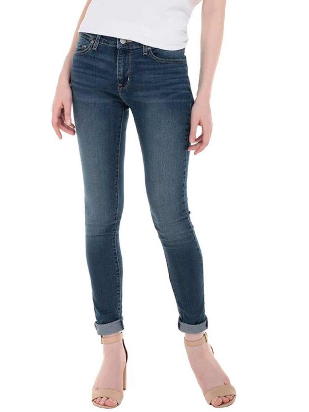 Jeans Levi's 711 skinny para mujer en color azul índigo.