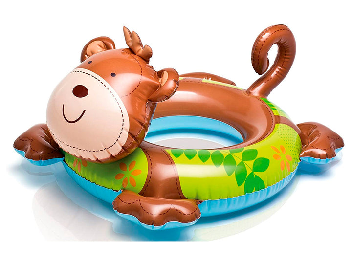 Salvavidas inflable multicolor con diseño de león para niños.