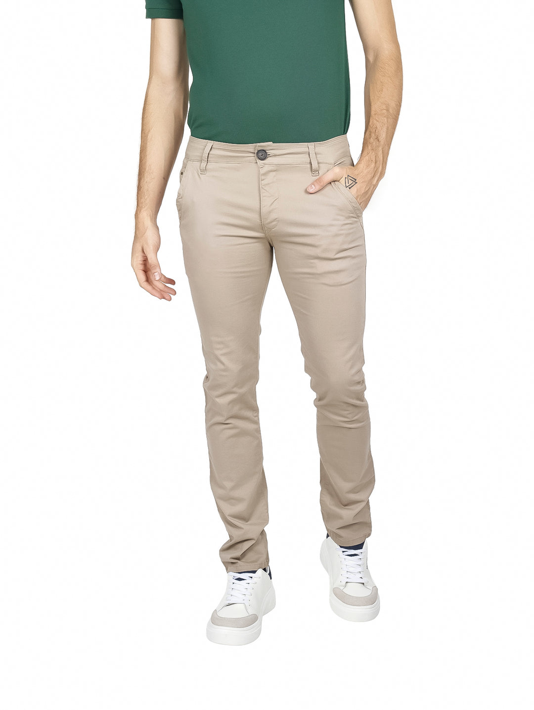 Pantalón de Gabardina GEVY JEANS Color Kaki