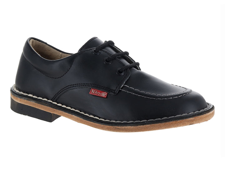 Zapatos Rilo Negro Vaqueta para Nina