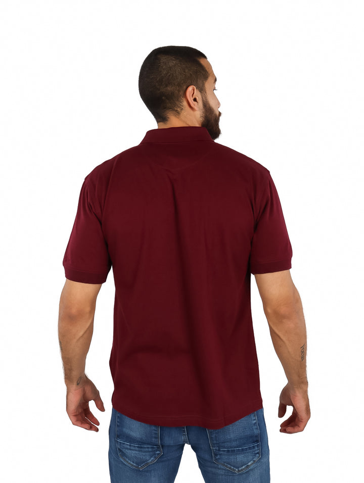 Playera Polo Palm Beach Color Vino para Hombre