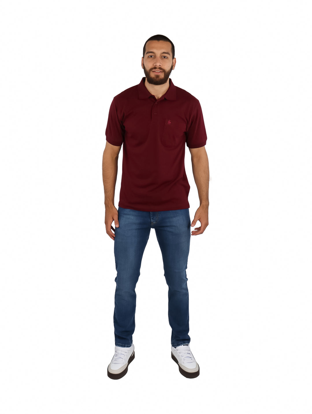 Playera Polo Palm Beach Color Vino para Hombre